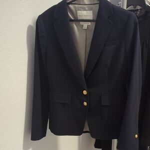 Banana Republic Navy Blazer with Gold Accents